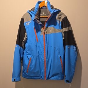 Spyder Men's Blue and Gray Jacket